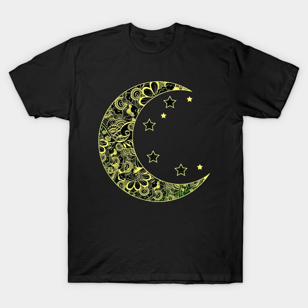 Trippy moon T-Shirt by obmik